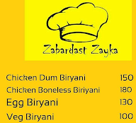 Zabardast Zayka menu 2