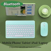 Bộ Bàn Phím Và Chuột Bluetooth Không Dây 10 Inch Gọn Nhẹ Cho Ipad Android Tablet Windows Laptop