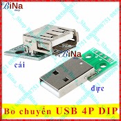 Bo Chuyển Usb 4P Dip Board Usb Đực/Cái