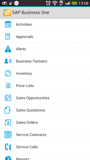 Screenshot SAP Business One