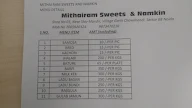 Mithai Ram Sweets And Namkeen menu 3