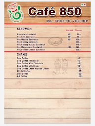 Cafe 850 NYG menu 3