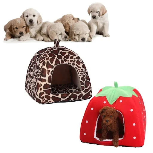 Hot Strawberry Pet Dog Cat Bed House Kennel Doggy Puppy Basket Pad Kennel Doggy Warm Washable Cushion for Puppy Pet Supp