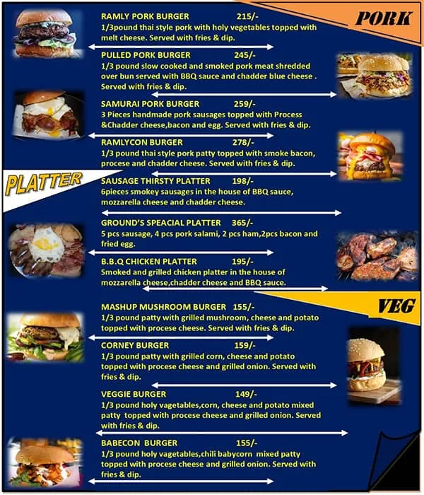 Burger Ground menu 