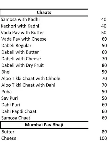 Khau Gully menu 