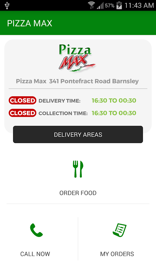Android application PIZZA MAX BARNSLEY screenshort