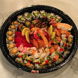 12 Pieces Sushi, 6 Pieces Sashimi & 20 Pieces Roll Platter