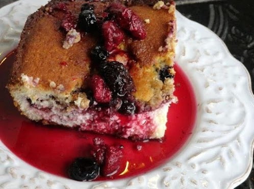 Click Here for Recipe: Triple Berry Cheesecake Cobbler