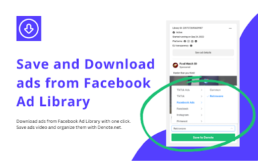 AdLibNote: Ad Library Downloader Facebook™ screenshot