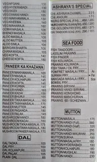 Ashraya Family Restaurant & Bar menu 3