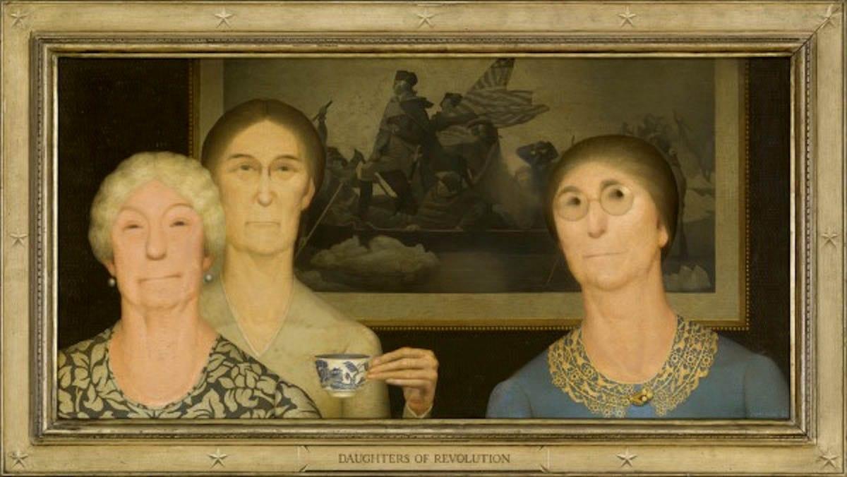 daughters of revolution grant wood painting