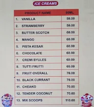 PRK Icecream Store menu 2