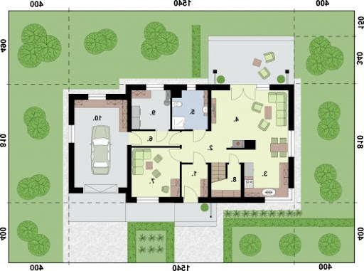 Trypolis 3 Eko - Pompa Ciepła I Wentylacja Mechaniczna - Rzut parteru