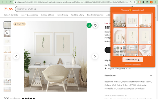 Etsy Images Downloader