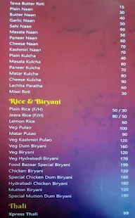 Food Bazaar menu 1