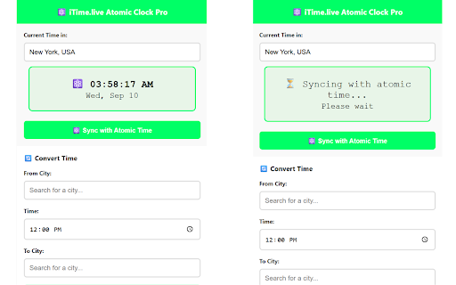 iTime.live Atomic Clock and Timezone Converter