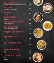 Keshav Thal menu 1