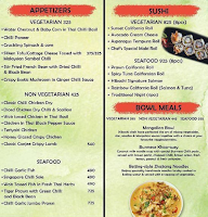 Hibachi Express menu 1