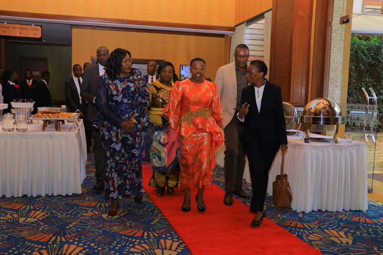 First Lady Mama Rachel Ruto, Pastor Dorcas Rigathi, ICT CS Eliud Owalo among other leaders attend the launch of Professional Association of Nyanza (PANY) Women's strategic plan on April 12, 2024.