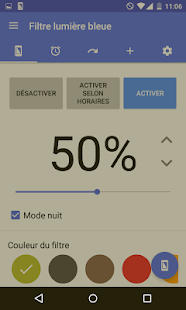  Filtre lumière bleue – Vignette de la capture d'écran  