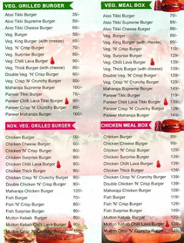 Burger Point menu 