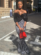 Actress Ntando Duma arrives at Sona 2020.