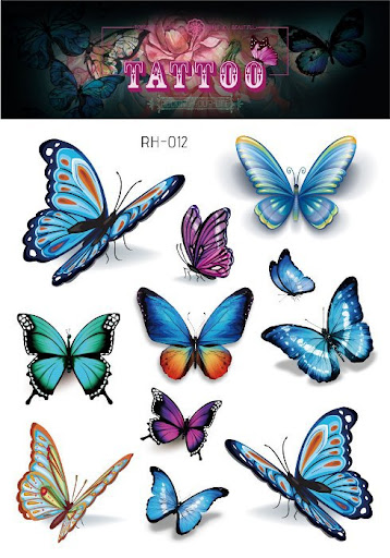 Title 1, Waterproof Temporary Tattoo Sticker Small Butte...
