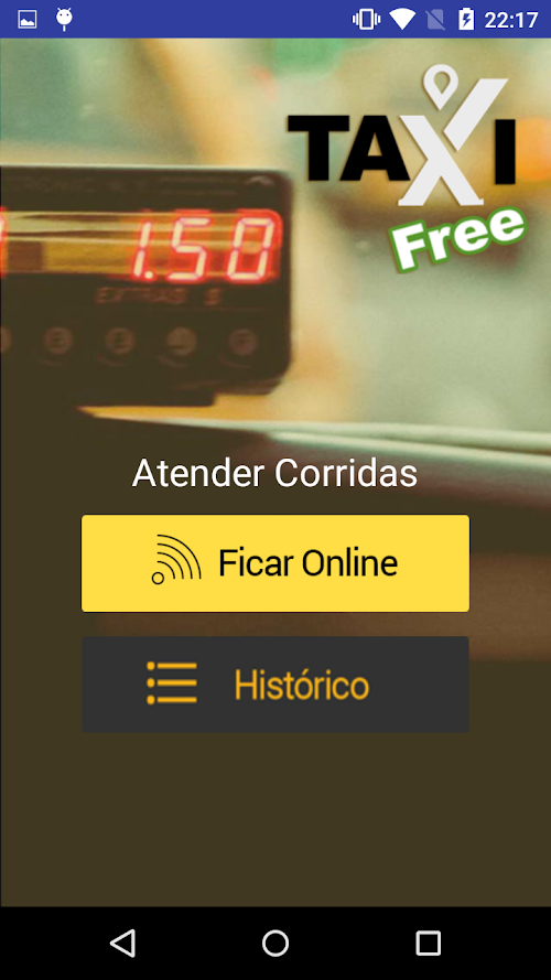 Android application Taxifree - motorista screenshort