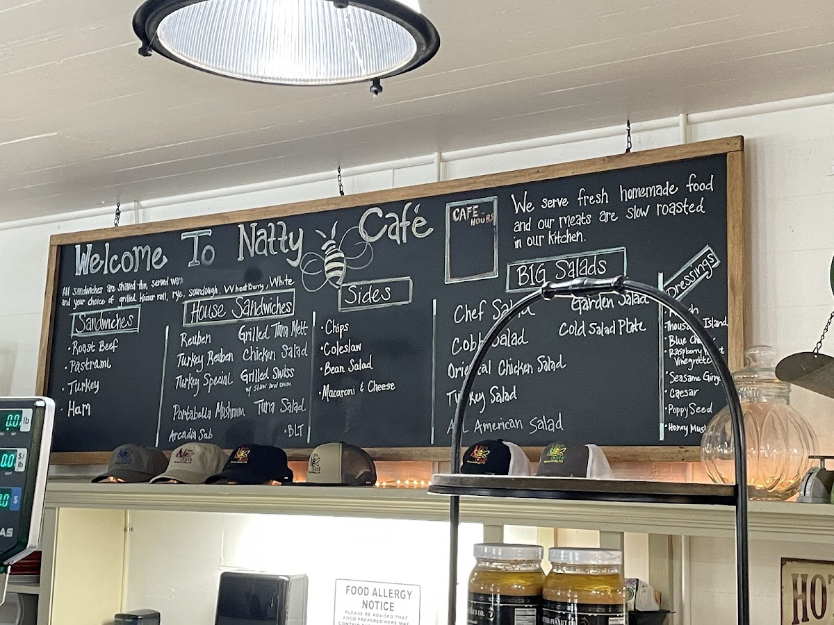 NattyBCafe & Natural Bridge General Store gluten-free menu