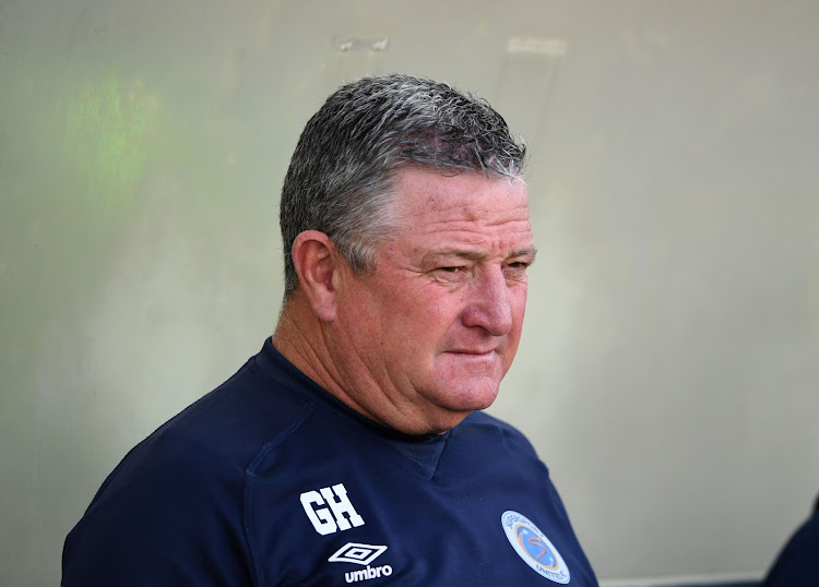 SuperSport United coach Gavin Hunt during the DStv Premiership match against Sekhukhune United at Peter Mokaba Stadium on May 20 2023.