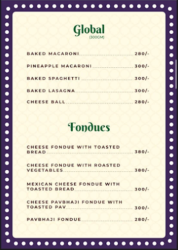 Punjab Di Rasoi menu 