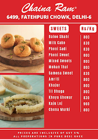 Chaina Ram menu 5