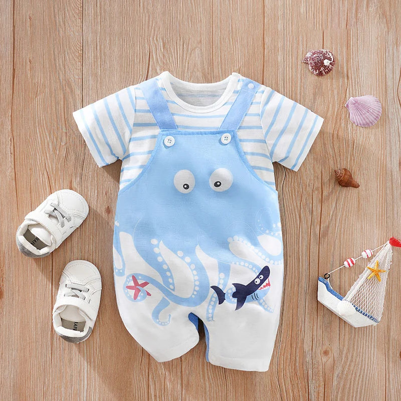Title 15, Baby jumpsuit korte mouw met bandjes casual rom...