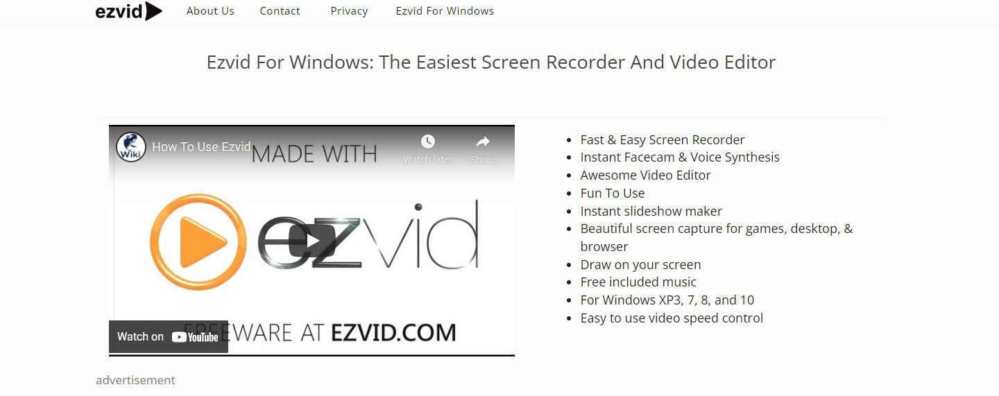 With Ezvid, a handy software to edit video