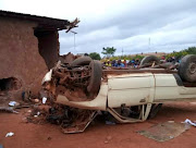 A Toyota bakkie that lost control and hit a house at Xikundu area.