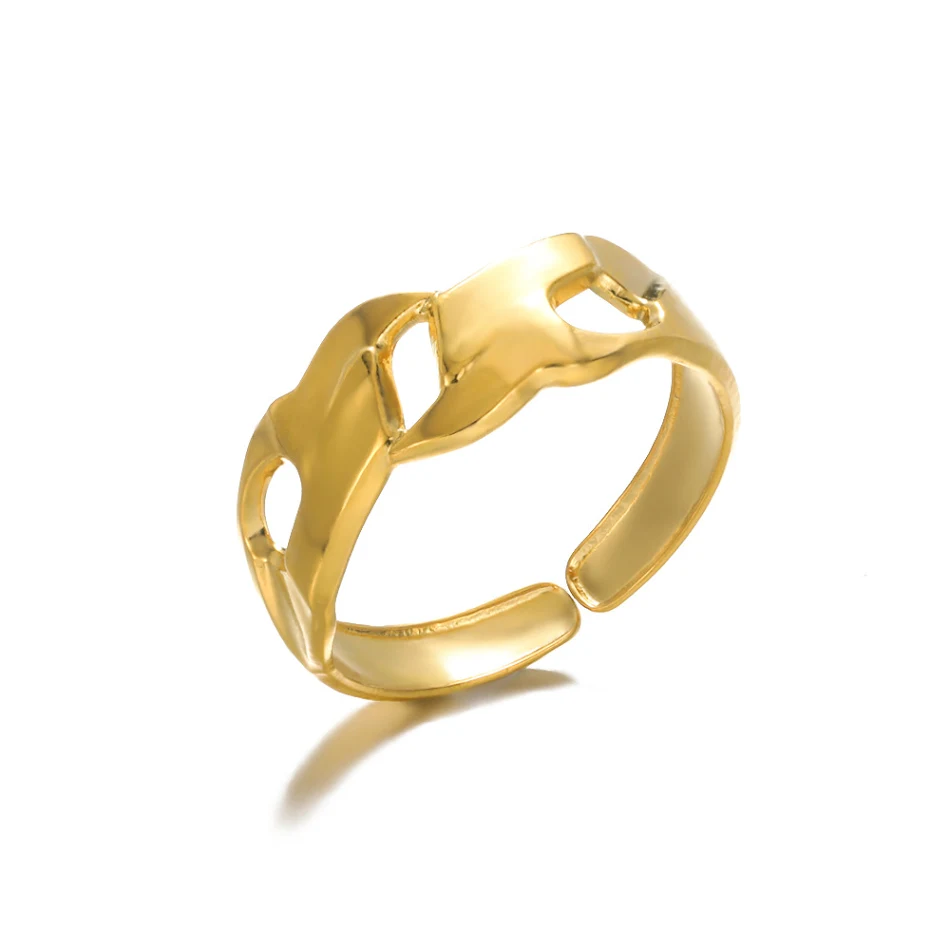 Geometrisch patroon open-end verstelbare ring. Een unieke ring voor dames, perfect voor elke gelegenheid, comfortabel om te dragen en stijlvol.
