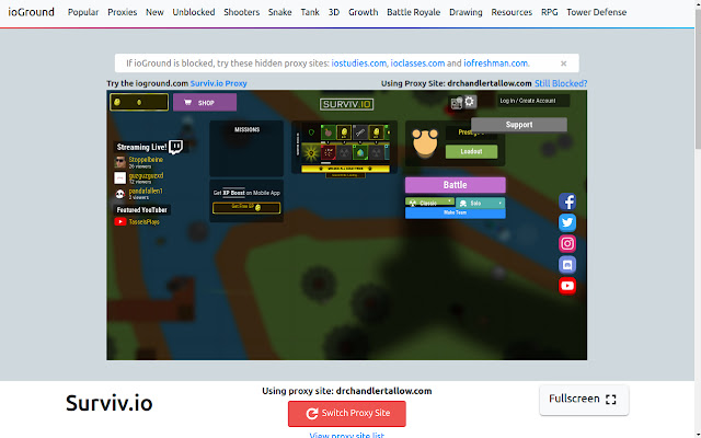 Surviv io Unblocked Game New Tab