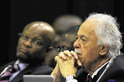 NAILING IT DOWN: Advocate George Bizos questions a police expert at the Marikana Commission of Inquiry yesterday