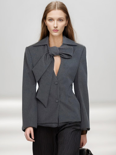 Title 4, Womens V-neck Lace-up Single-breasted Blazer –...