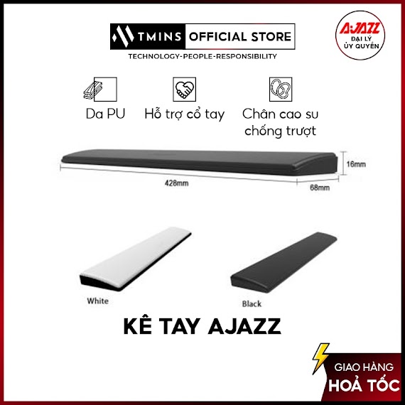 Kê Tay Ajazz Chất Liệu Da Pu, Memory Foam Chống Mỏi Tay - Hàng Chính Hãng