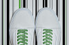 old skool ”mono leather" true white/green