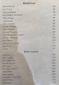 Hotel Broad View menu 4