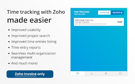 Zoho Invoice Easier Time Tracking