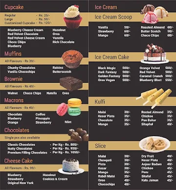 DM's Cake Farm Jain Bakers menu 