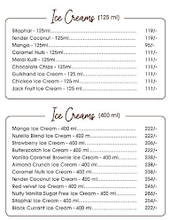 Iceberg Organic Icecreams menu 1