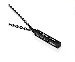 Black Word Necklace