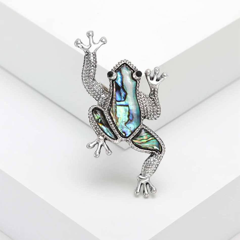 Hochwertige Abalone-Muschel Brosche Schmuckstück für Damen Funkelnde Schönheit der Natur als stilvoller Blickfang für jedes Outfit.