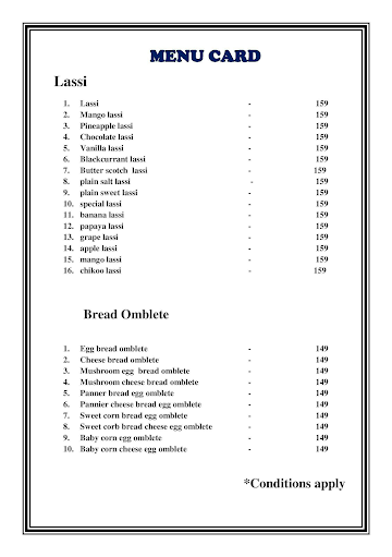 Madurai Achi Mess menu 