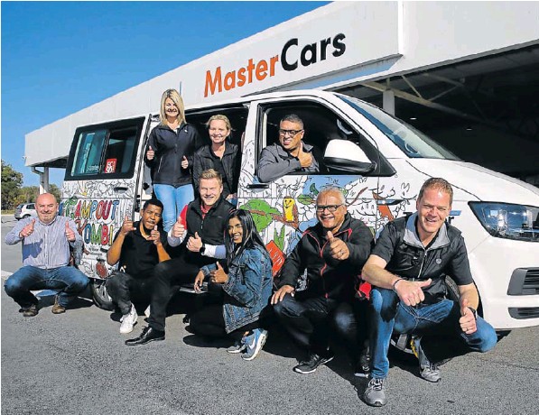 The MasterCars team will be running the shuttle service at the KFC Herald Country Fair at Holmeleigh Farmyard on August 25. They are, back from left, sales manager Mandy Myburgh, Madeleine Flugel and Earl Bowers. Front from left, Sam Schultz, Sinethemba Sibali, Cobus Alberts, Yogi Naicker, Starr Windvogel and Jacques Roux