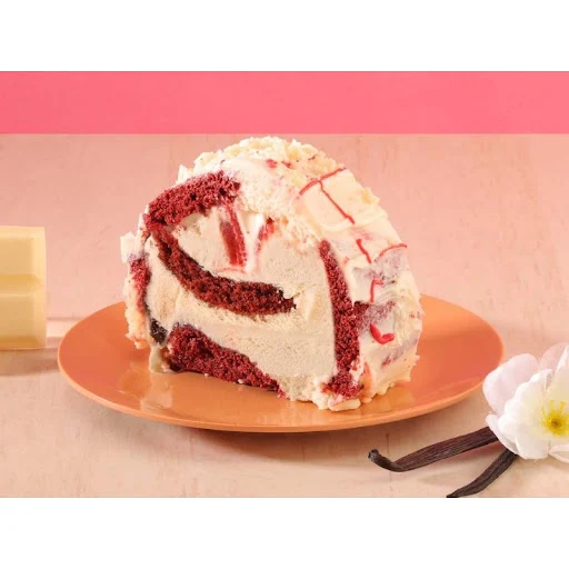 Red Velvet Roll Cake Slice